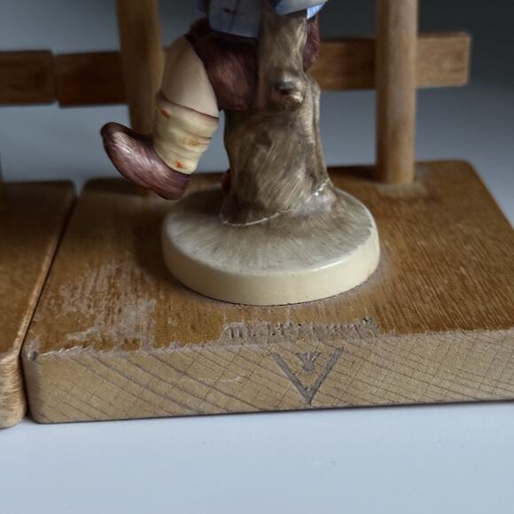 5" Apple Tree Boy & Apple Tree Girl Bookends Pair 252 1964 TMK3 Hummel Goebel C1 - Picture 6 of 15